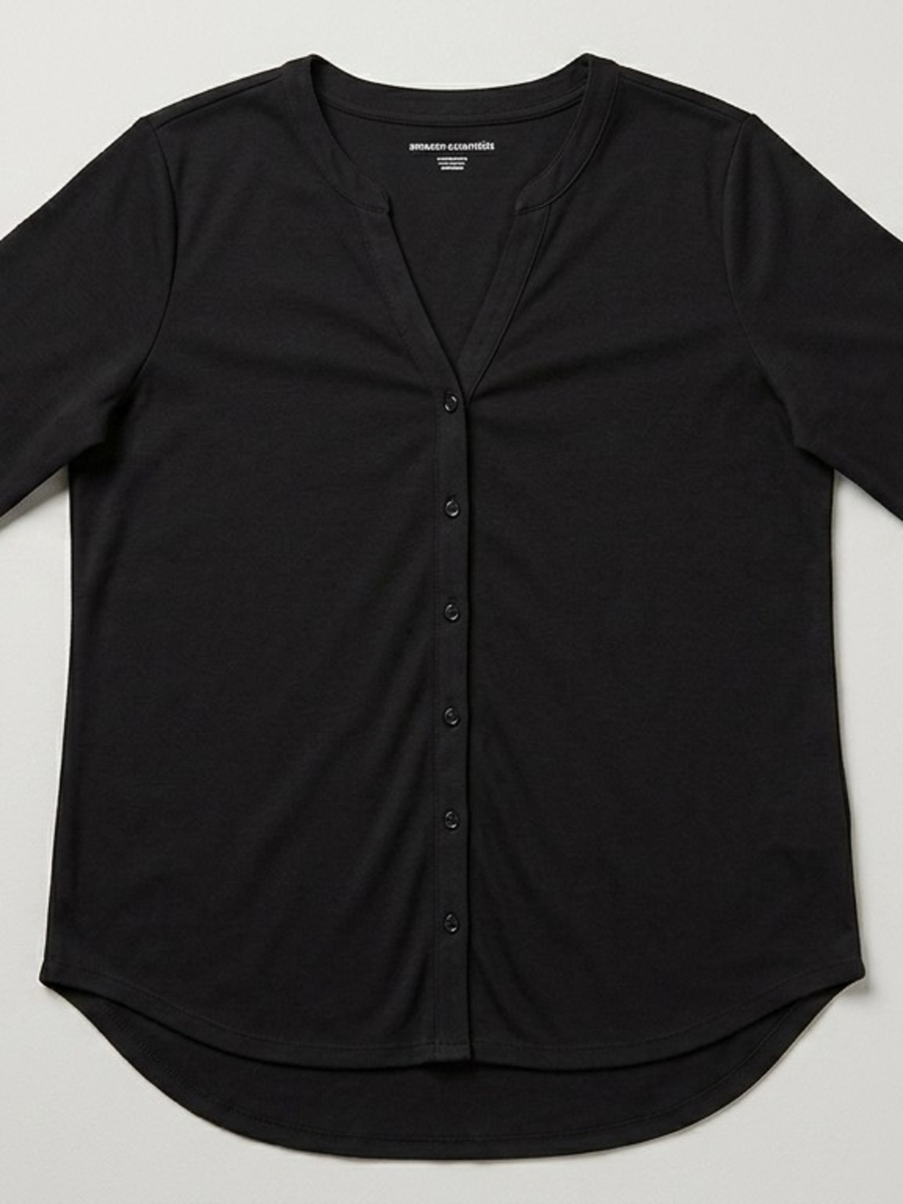 Amazon Essentials Women's XL Black Casual Button-Down Blouse #163